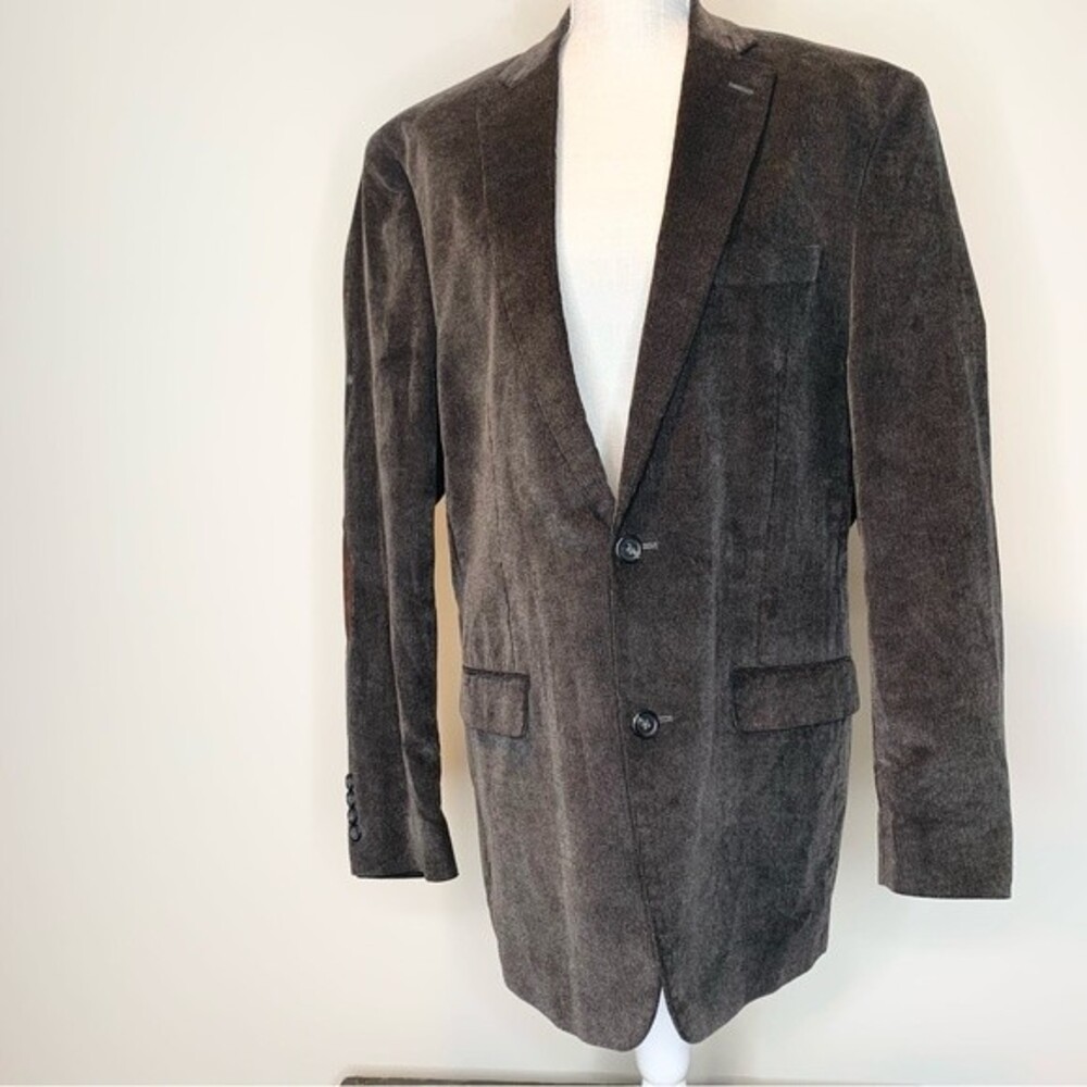 Chaps Brown Corduroy Blazer Sport Coat With Elbow Patches 42L